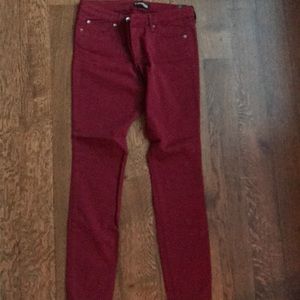 Express burgundy jeans